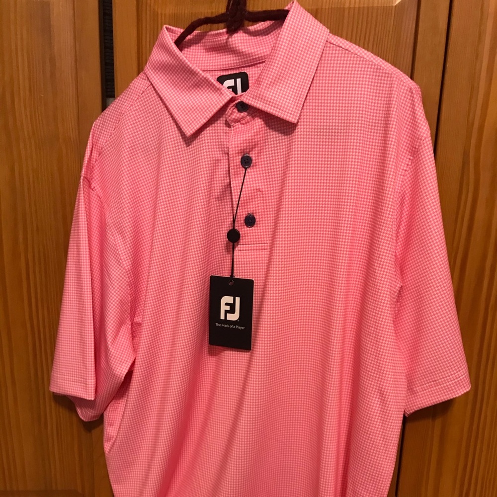 Pink FootJoy golf polo